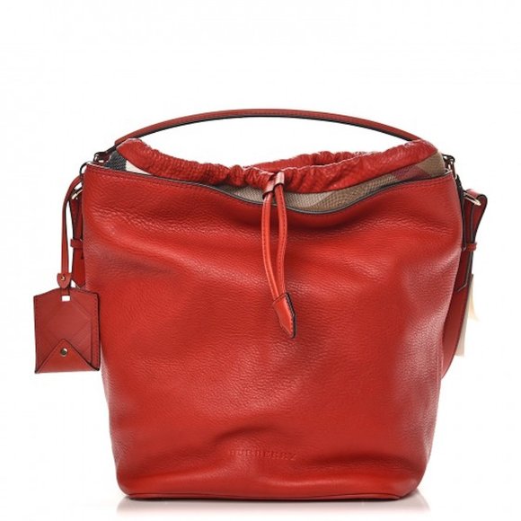 NWT BURBERRY MEDIUM ASHBY LEATHER HOBO BAG - Picture 1 of 12